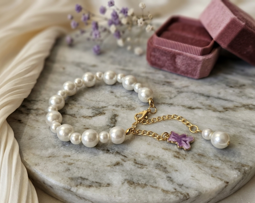 Pearl Charm Bracelet